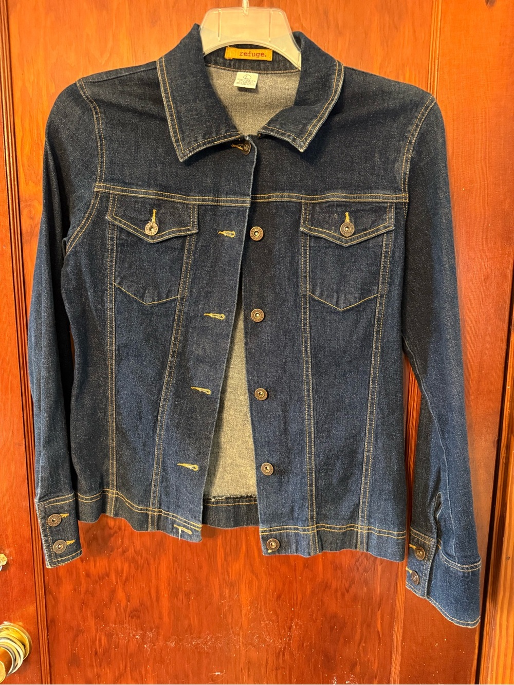 Refuge Dark Blue Denim Jacket - Women's Classic Jean Jacket